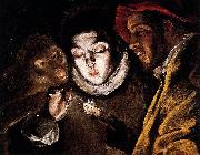 El Greco Allegory with a Boy Lighting a Candle in the Company of an Ape and a Fool oil painting artist